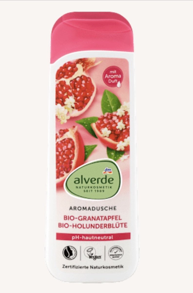 Alverde NATURKOSMETIK Douchegel met granaatappel en vlierbloesem, 250 ml
