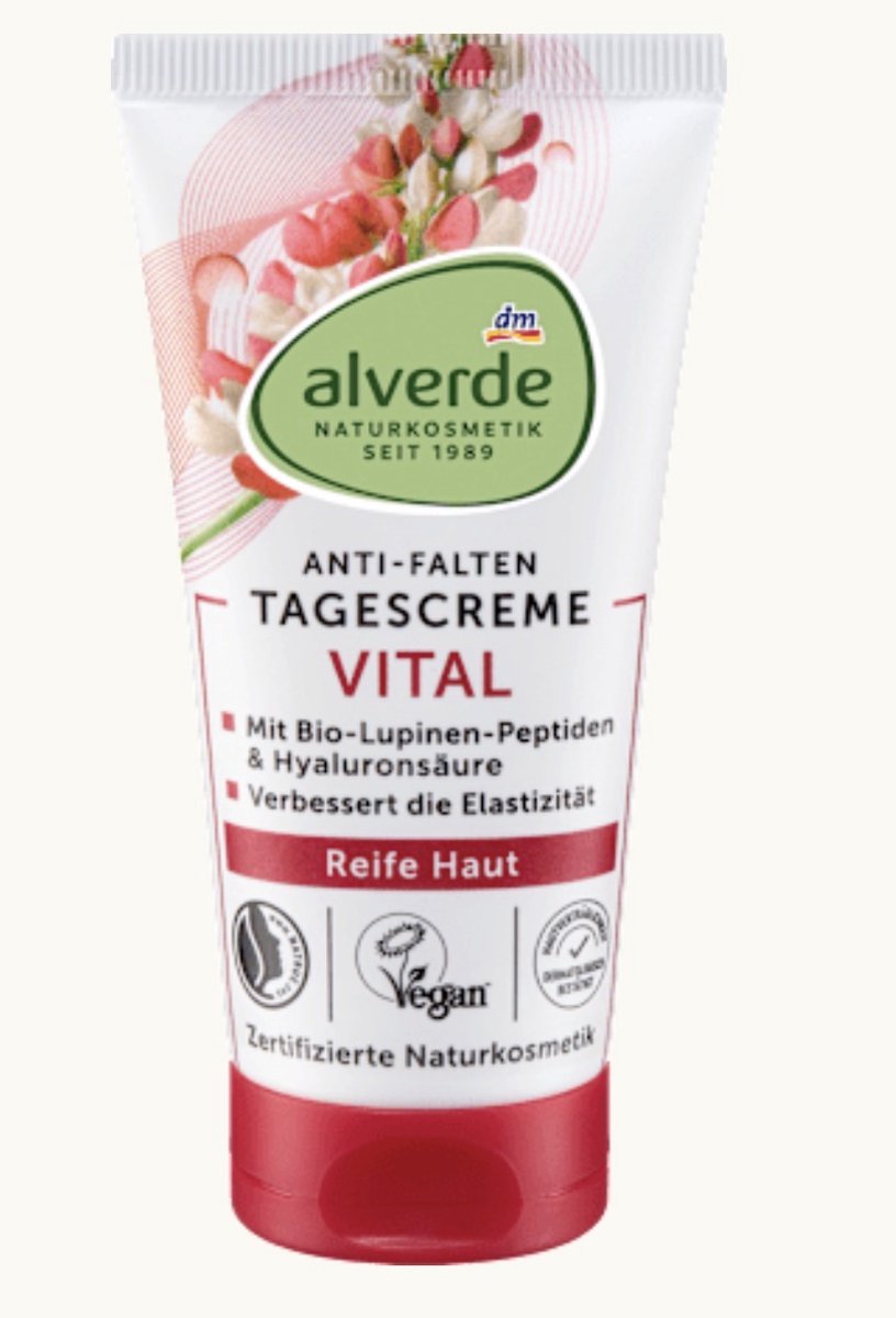 Alverde natuurlijke cosmetica Anti-rimpel gezichtscrème voor de rijpere huid, 50 ml