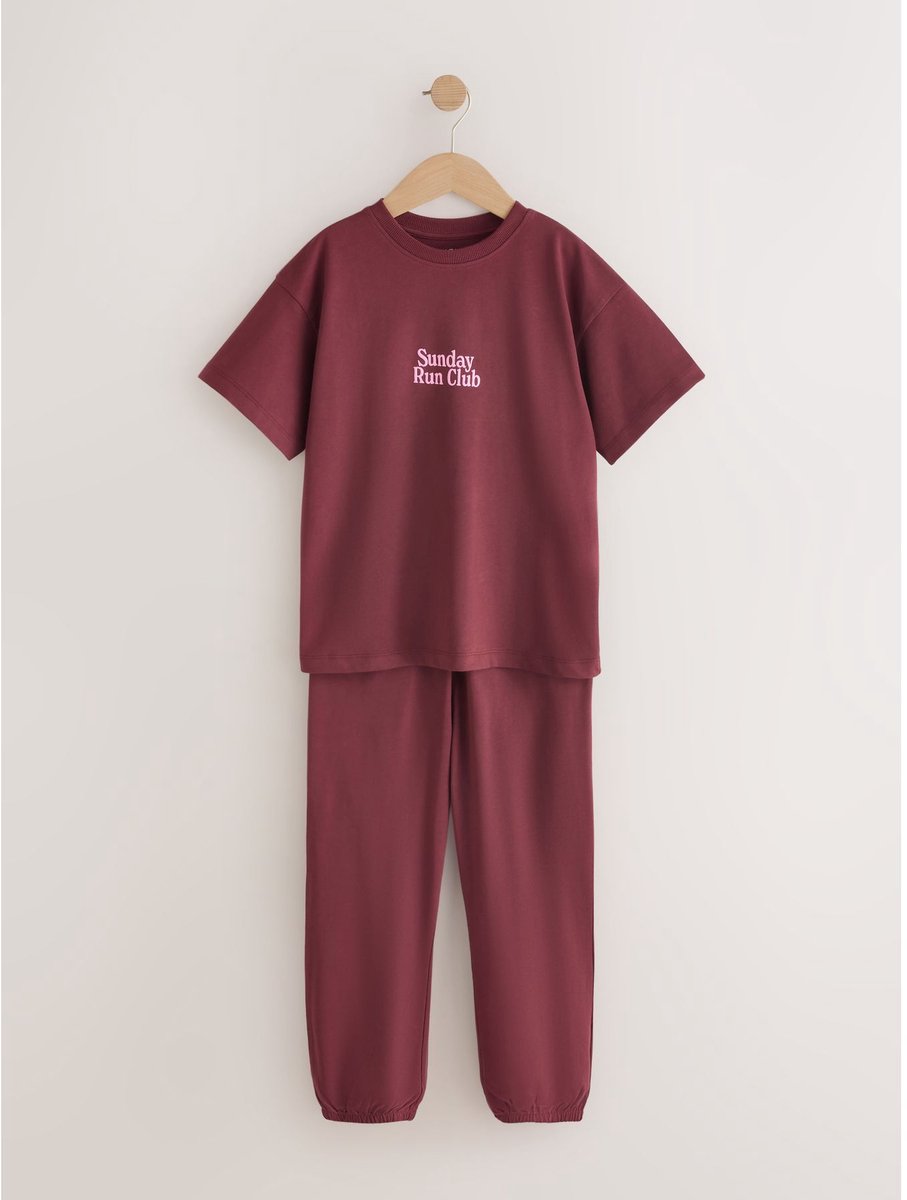Next - Meisjes - 1 pyjama met joggingbroek - Rood
