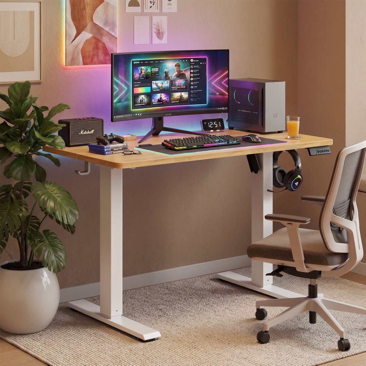 VASAGLE VASAGLE Elektrisch Zit-Sta Bureau - afbeelding 3