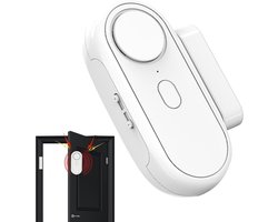 Deuralarm - Raamalarm Magnetisch - Magnetisch Alarm - Zelfstandig Beveiligingsalarm - voor Deur en Raam - Inclusief Batterijen en Tape - Wit