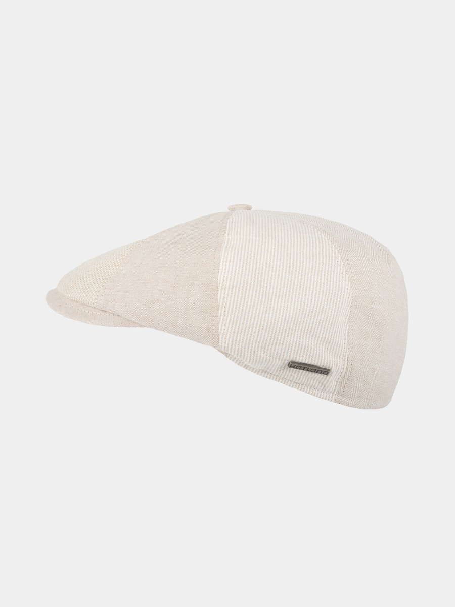 Easton - Katoenen flatcap - Beige
