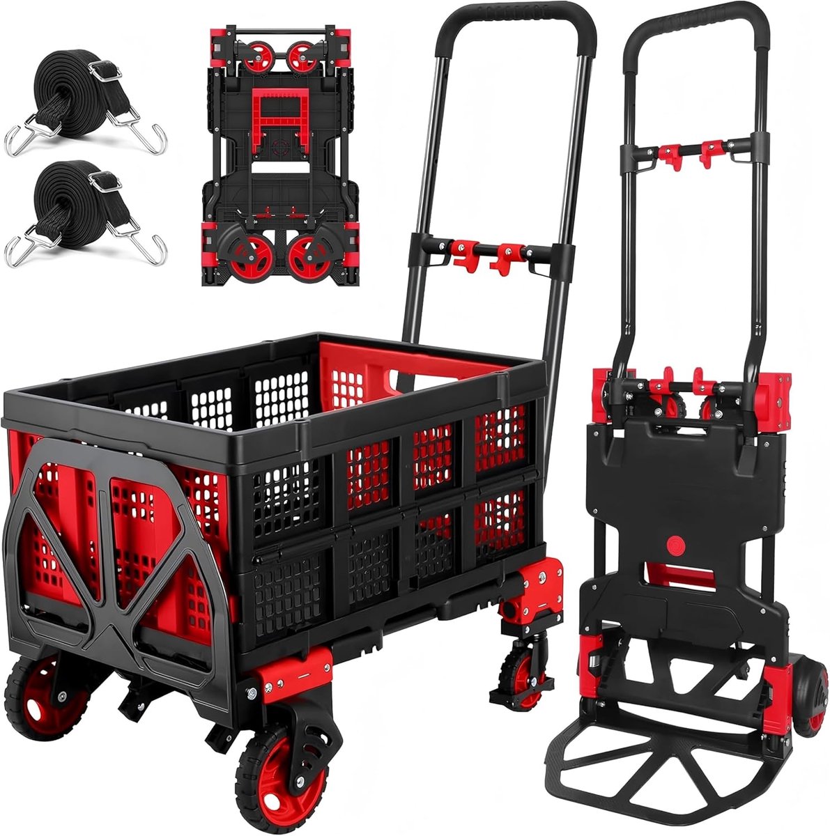 Stevige Zakwagen - Platformwagen Trolley - Zwaar Transport - 2-in-1 Opvouwbaar - 120 kg Draagvermogen