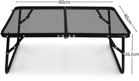 Opvouwbare kampeertafel, draagbare kampeertafel, zwart, compact 60x40x26,5cm van Merkloos — afbeelding 2
