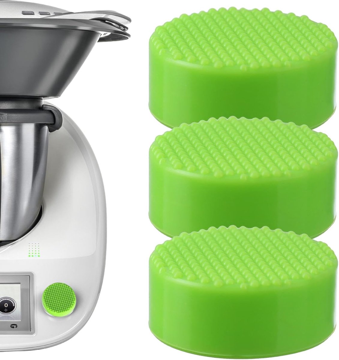Keukenmachine Schakelaar - Stofhoes Bescherming - Schoon Keukengerei - Oliebestendig Siliconen - 3.5cm x 3.5cm - groen