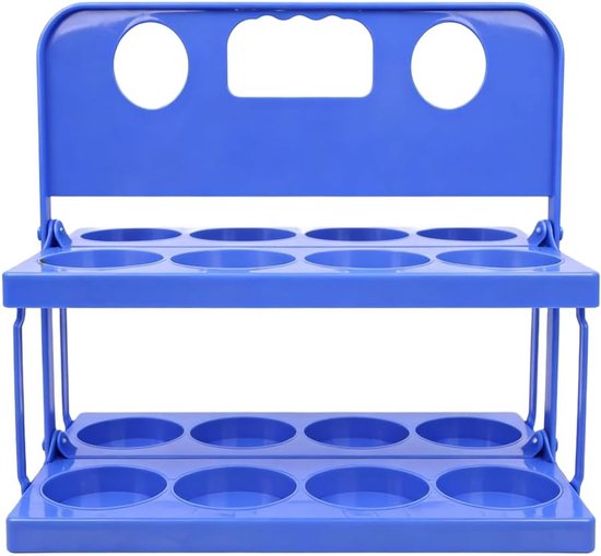 Opvouwbare Bidonhouder - Drankrek Sport - Team Sport Organisatie - 10 Flessen Capaciteit - 44x24x31 cm - Blauw — afbeelding 5