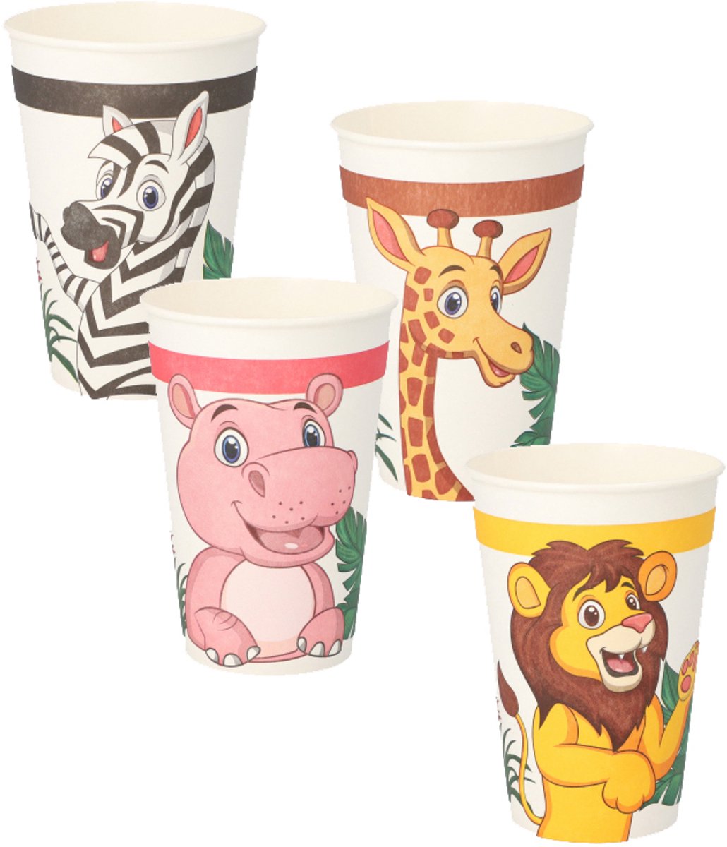 14x 10 Drinkbekers Karton 02 l Ø 7 cm · 97 cm Jungle