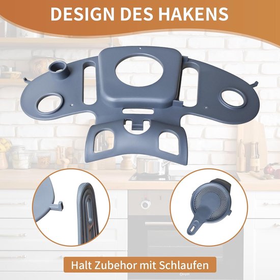 Keukenmachine Accessoirehouder - Keukenapparaat Organizer - Keuken Netjes Houden - Ruimte voor 9 Delen - 34x20x4 cm - Zwart — afbeelding 3