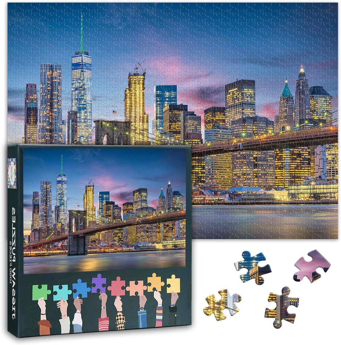 Stadsgezicht Puzzel - Legpuzzel Volwassenen - Ontspanning Thuis - Gedetailleerd Stadslandschap - 70 x 50 cm