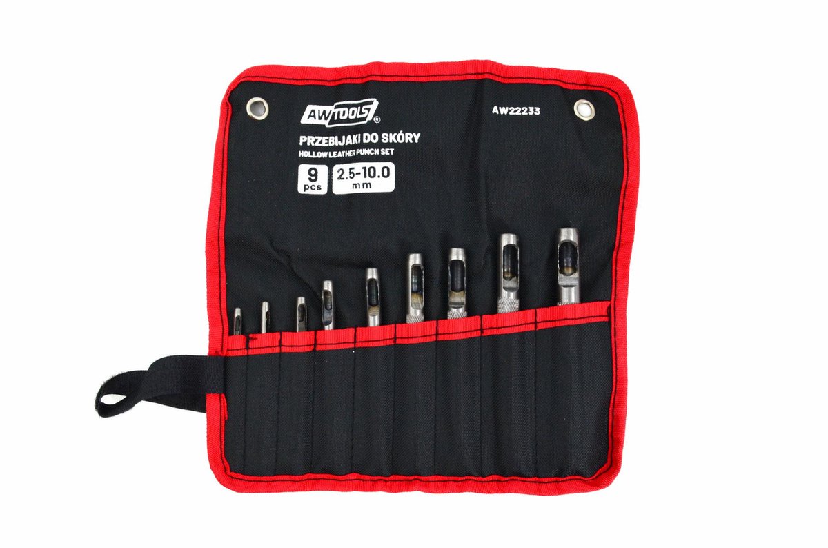 Awtools Serie - Schorperforator Set - 9-delig - Hoogwaardige Staal - Precisie Sneden