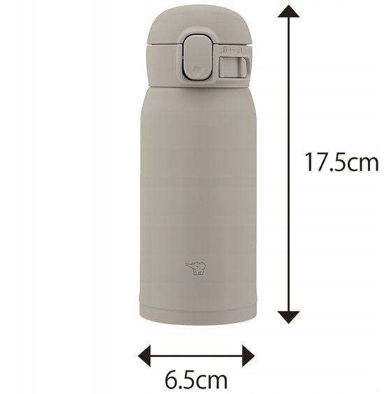 Zojirushi Thermosbeker SM-WS36-HM 360ml Grijs - Warmte & Stijl — afbeelding 2