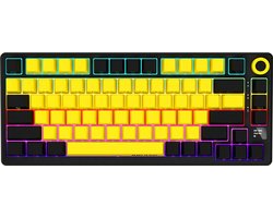 Lorgar Pro Serie - Draadloos Gaming Toetsenbord - 75% Mechanisch - Czarno Żółta - EN indeling