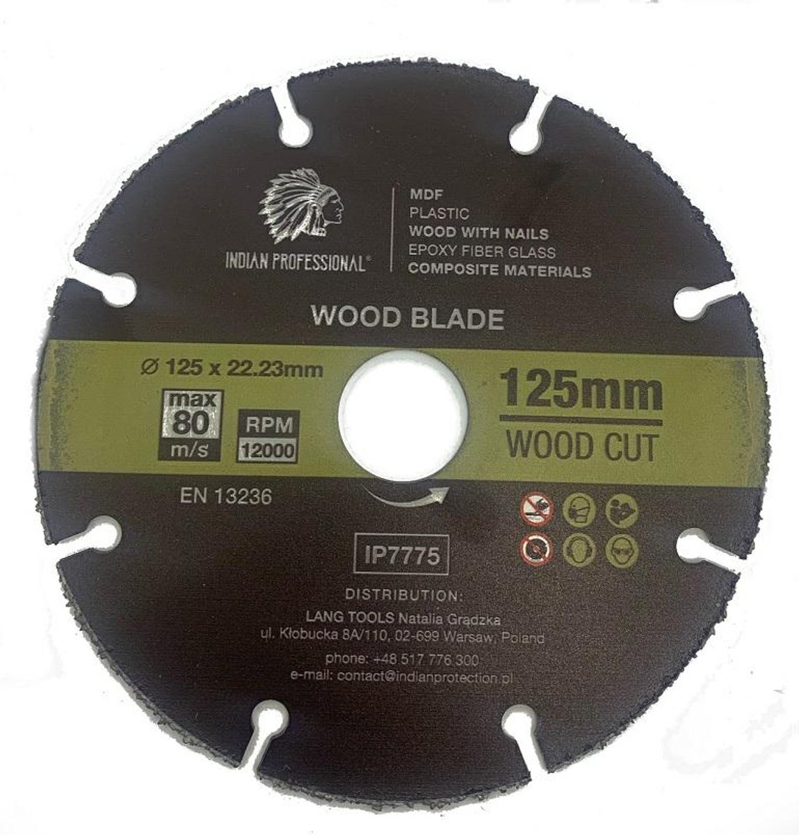 INDIAN PROFESSIONAL - Universeel Zaagblad - 125mm - voor Hout en Kunststof
