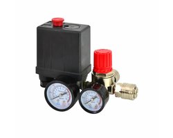 Awtools AW10207 - Drukschakelaar Compressor - 230V - 2 Ingangen - 1/4"
