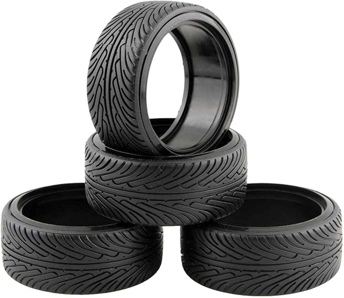 RC Drift Banden - Kunststof Banden - Drift Auto - Hoge Grip - 63mm Diameter - Zwart