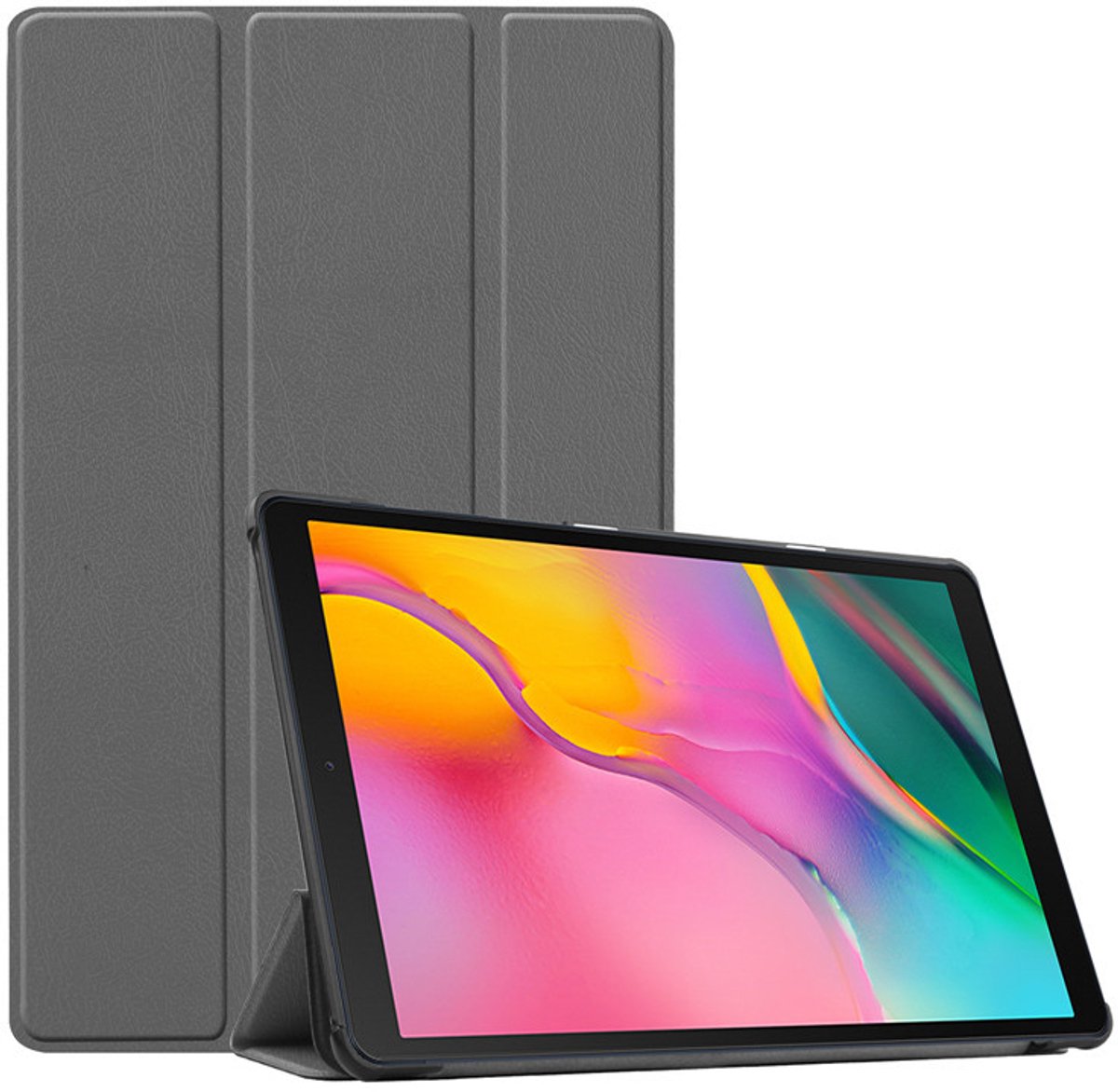 Geschikt voor Fire HD7/8 2019 Tablet Beschermhoes - Valbestendige Leren Case - Grijs