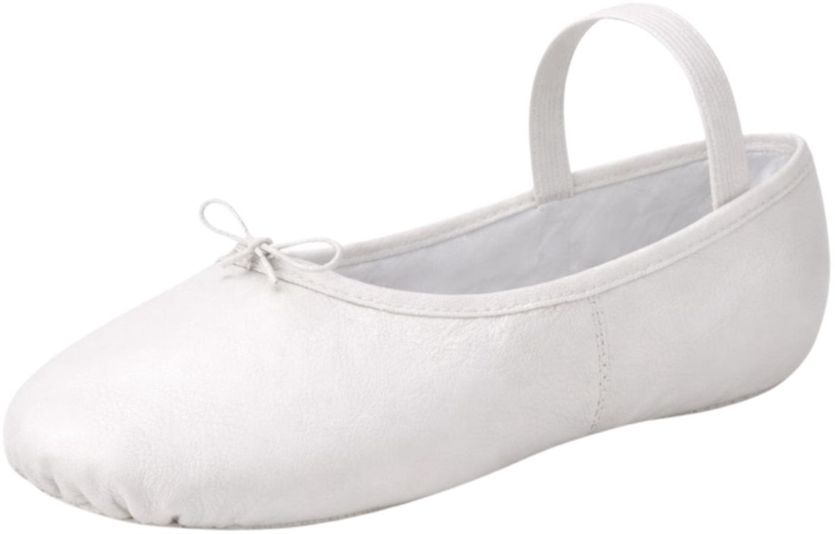Balletschoenen meisje “Elite“ | WIT | Professionele leren balletschoen | Met hele suède zool | Ballet schoen met doorlopende zool | Maat 25