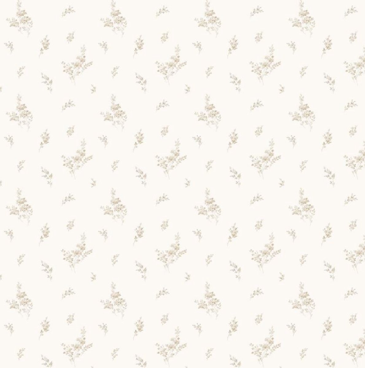 Behang – Landelijk behang – Bloemenbehang – Offwhite Beige – Romantisch – Cottagecore – Vintage – Slaapkamer – Woonkamer – Babykamer – 0,53 x 10,05 M – Miniatures 2
