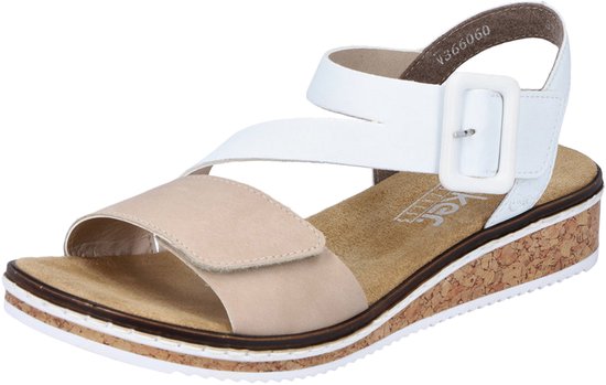 Sandale Rieker - Femme - Wit/Taupe - Taille 39