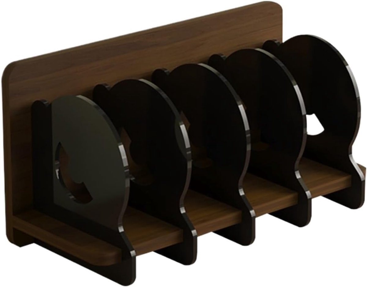 Vinyl Opberger - Cd-rek Display - Muziek Collectie - Retro Stijlvol Design - 35.5x16.2x18.7cm - Bruin