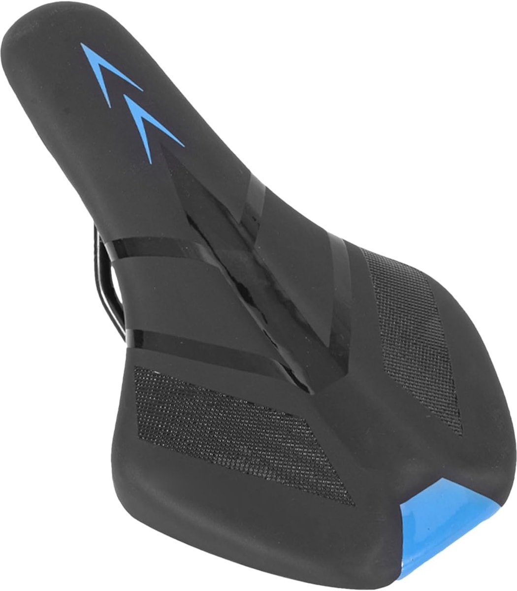Fietszadelkussen - Gel fietszadelhoes - Comfortabel fietsen - Antislip en stressverdeling - 24 x 145 cm - Blauw