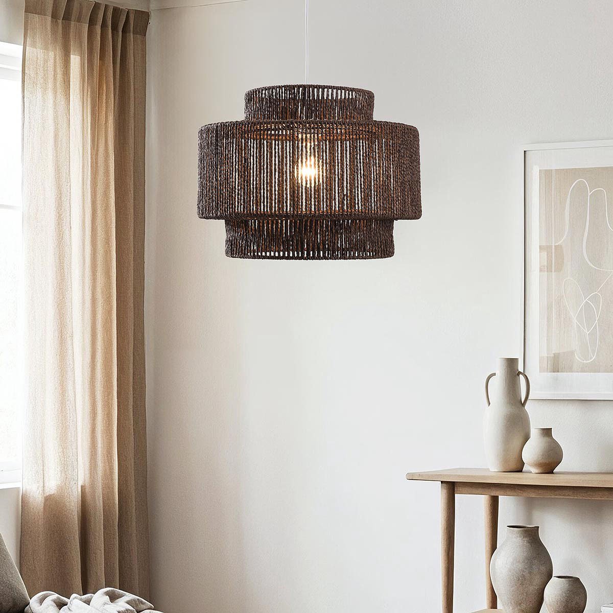 LumenXL Japandi hanglamp Sumi in donkerbruin