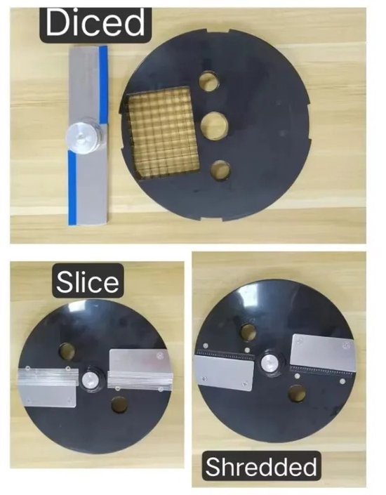 Delightness Automatische Groente Snijmachine - Groentehakker - Keukenmachine - Snij Apparaat - Keuken Apparatuur - Keuken - Grijs — afbeelding 4