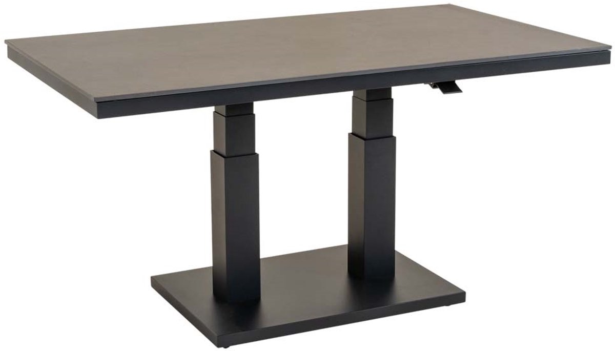 Lesli Living - Tuintafel Geneva - Grijs - 140x80cm