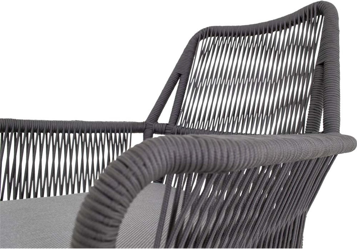 Lesli Living - Bistrostoel Silas - Grijs - 64x69x92cm - Set van 4