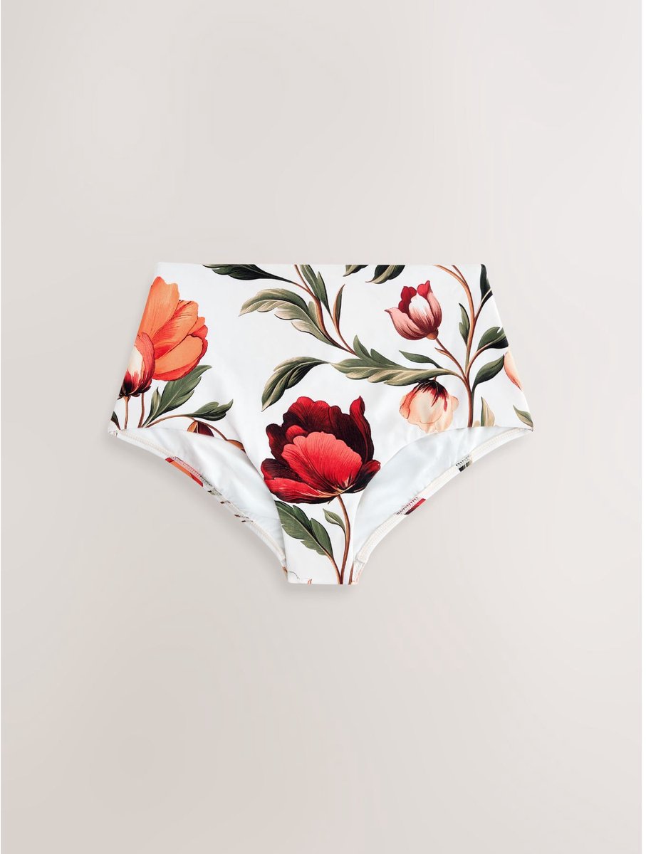Next - Dames - Bikinislip met hardware en hoge taille - Wit