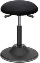 SONGMICS - Kruk - In Hoogte Verstelbare Bureaustoel - Ergonomische Kruk - 360° Draaibaar met Antislip Voet