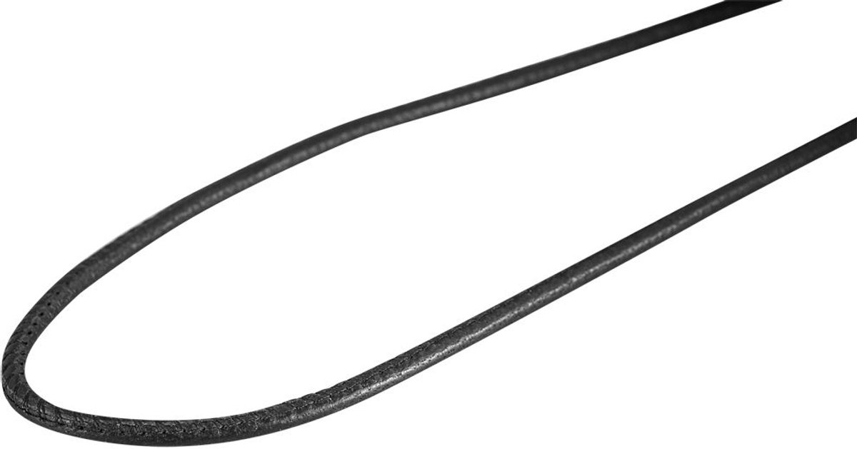 AKZENT Accent Unisex Ketting Syllo "Syllo" ketting van echt leer, zwart, lengte 43-60 cm +