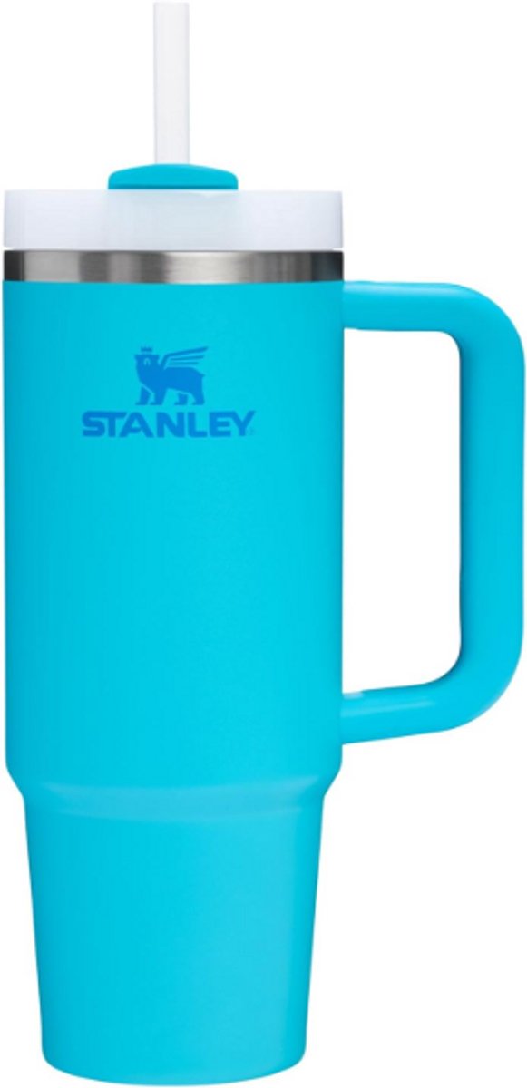 Stanley Quencher H2.0 Flowstate Tumbler 0.89L (Splash) - RVS - Lekvrije Thermosbeker met Rietje & Handvat – Geïsoleerd RVS – BPA-vrij - Drinkfles Waterfles