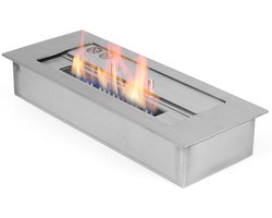 Bio ethanol brander 40 cm RVS 2,5L dubbelwandig inbouw haard XXL