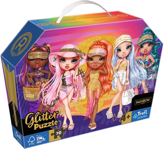 Trefl Trefl 70 glitter in a box - Glitter Dolls / MGA Rainbow High_FSC Mix 70%.