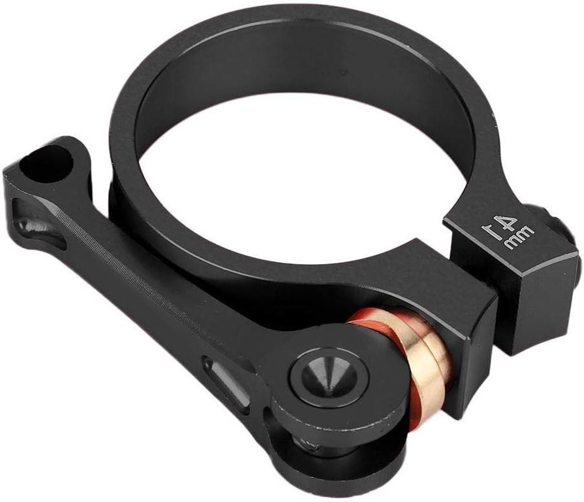 Fiets Zadelpenklem - Quick Release Klem - Zadelhoogte Verstellen - Snelle Verstelling Zonder Gereedschap - 41 mm Diameter - Zwart