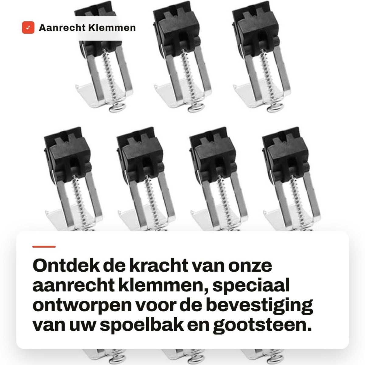 Aanrecht Klemmen 10 Stuks - Onderbouw Beugels - Gootsteen Clips - Keuken/Badkamer - Hoogwaardig Mangaanstaal - Duurzaam en Betrouwbaar - Spoelbakclips
