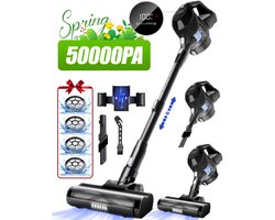 Elekiatech Steelstofzuiger Draadloos - 50000Pa - 50 Min Gebruikstijd - 1.8L Stofbak - LED display – voor Harde Vloeren, Tapijt en Dierenharen