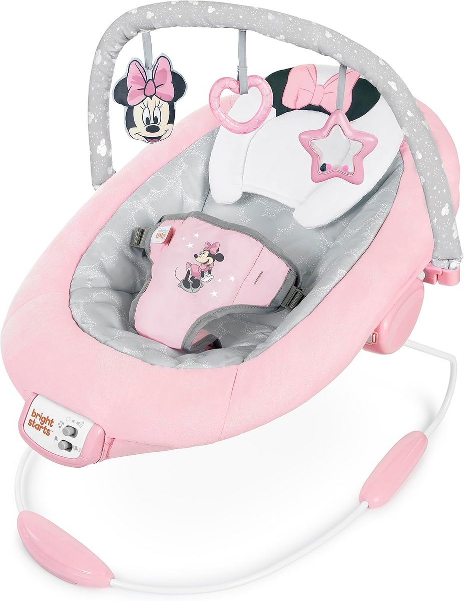 Baby rocker - Schommelstoel baby - Ontspanning baby - Met muziek - 1 stuk - Roze