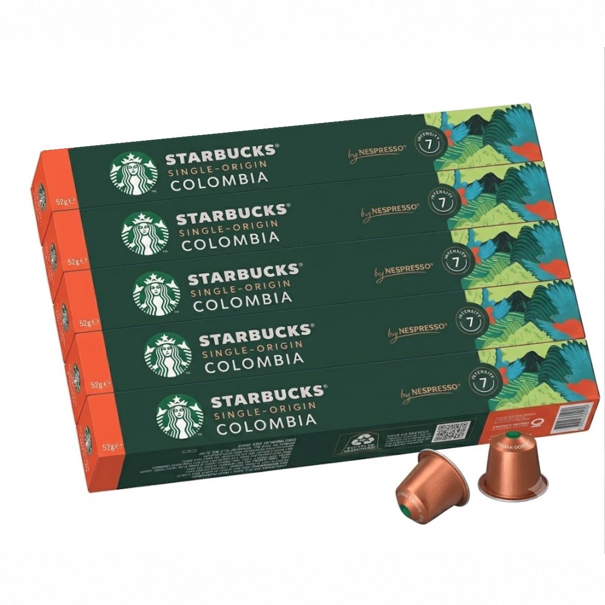 Starbucks Single Origin Colombia - Multipack - 50 (5x10) Koffiecups Compatibel met Nespresso Coffee Machine