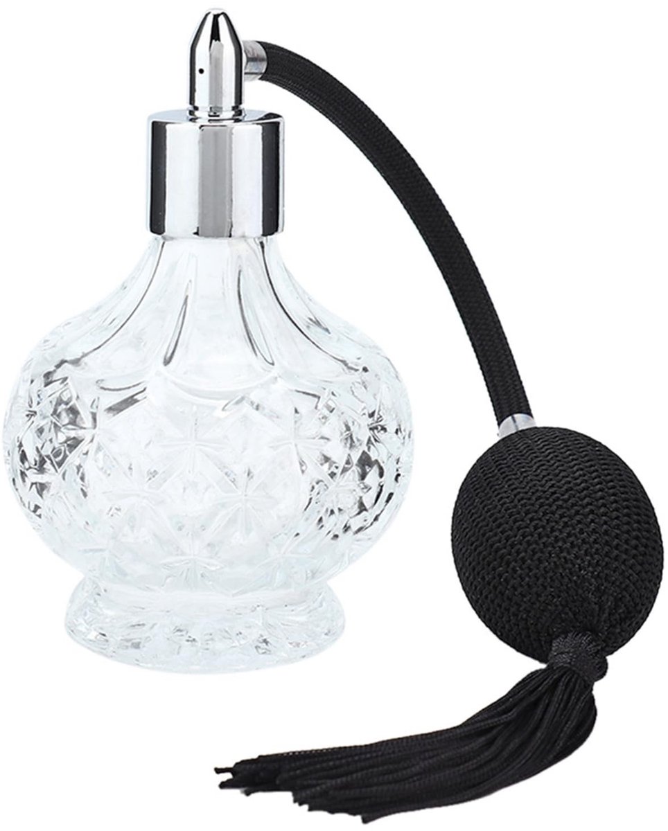 SMOAKEZ- Parfumfles 80ml - Vintage Glas - Navulbaar - Sprayfles - Retro Ontwerp - Zinklegering Spuitkop