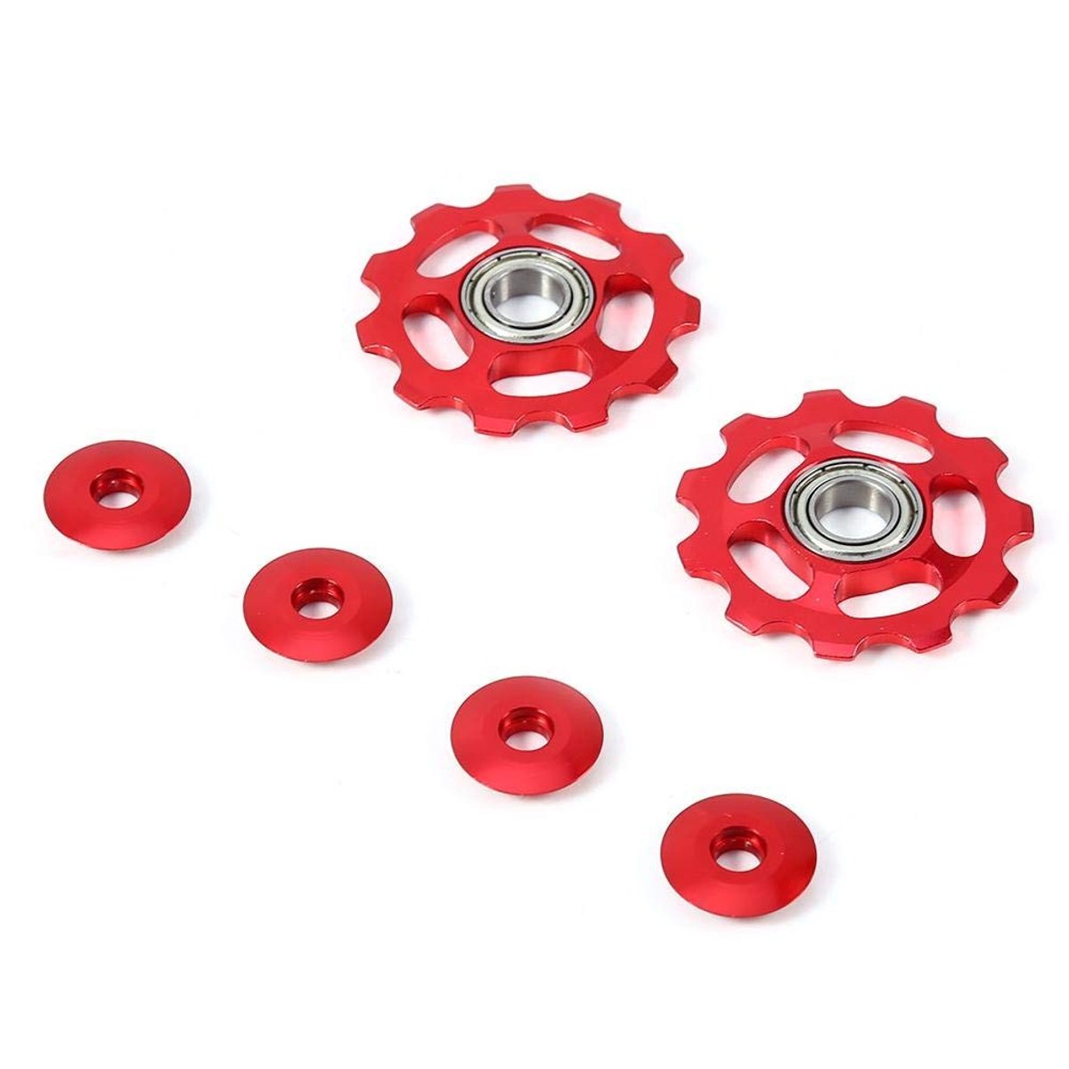 LIVIA HOME- Achterderailleur Katrol Aluminium 11T - Fiets Katrol - Mountainbike Wielen - Derailleur Gids - Lager Vervanging - Lichtgewicht Design - Derailleurwielen