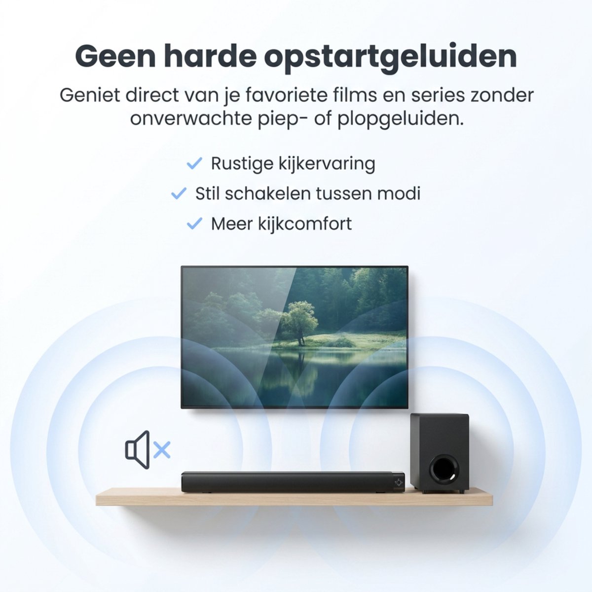 SyncGear 2-in-1 Soundbar met Subwoofer - 130W, Bluetooth 5.3 thumbnail 4
