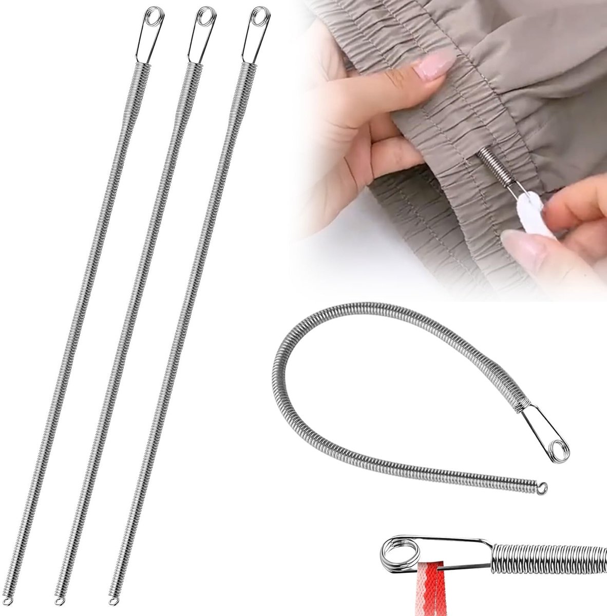 Dailygoods- Veertrekdraad 23 cm - Buigbare Touwdraad - Multifunctionele Draadgereedschap - Vervangende Draad - Handnaai Gereedschap - Stevig Metaal - Touwtrekker