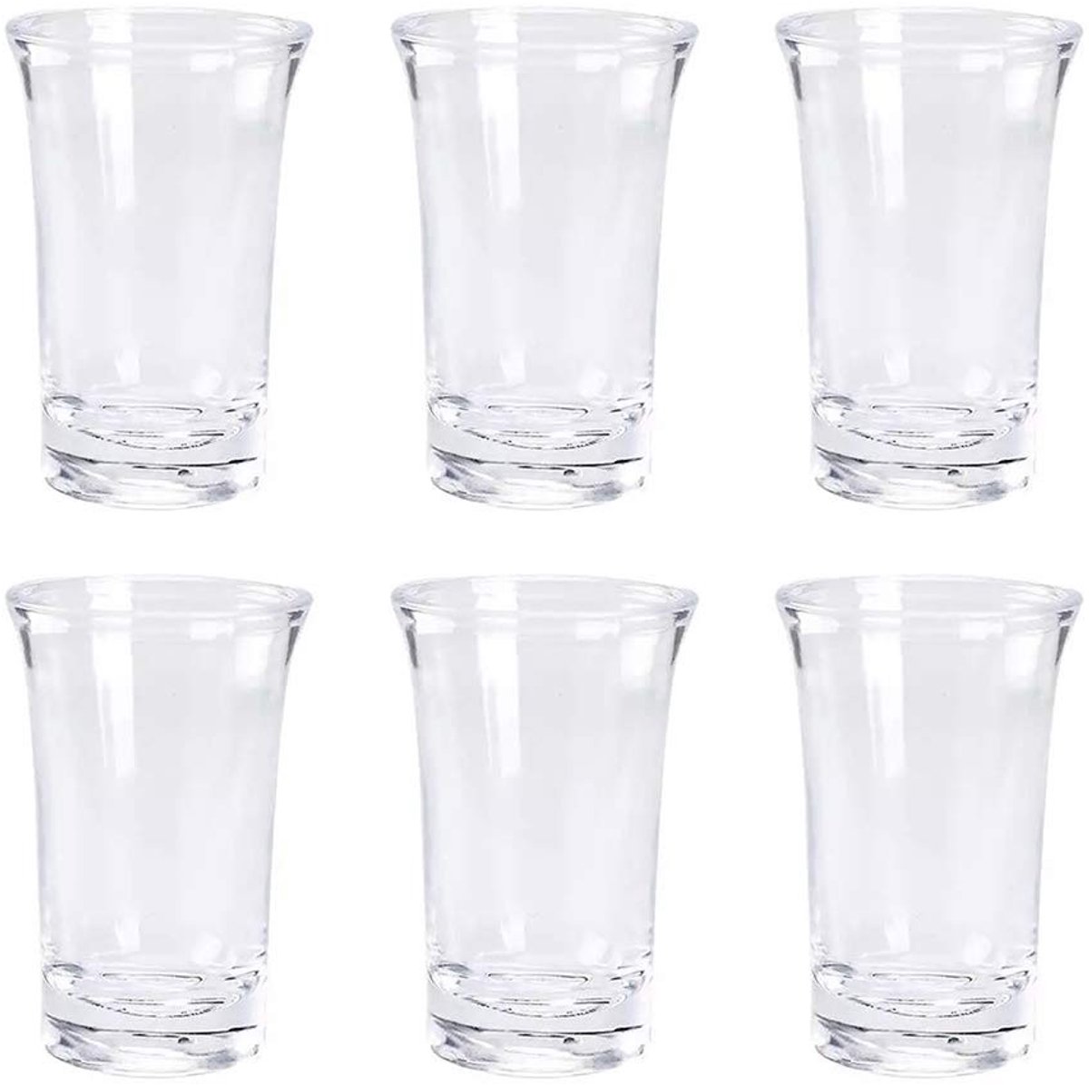 Dailygoods- Borrelglas set van 6 - 300 ml - Zware bodem - Acryl - Veilig en milieuvriendelijk - Elegant design - Perfect voor evenementen - Wijnglas