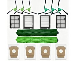 16 stuks accessoires voor de iRobot Roomba Max 705 combo/Roomba Max 700 Series Combo robotstofzuiger/Roomba Max 706 Combo - 2 hoofdborstels, 6 zijborstels, 4 filters, 4 stofzakken