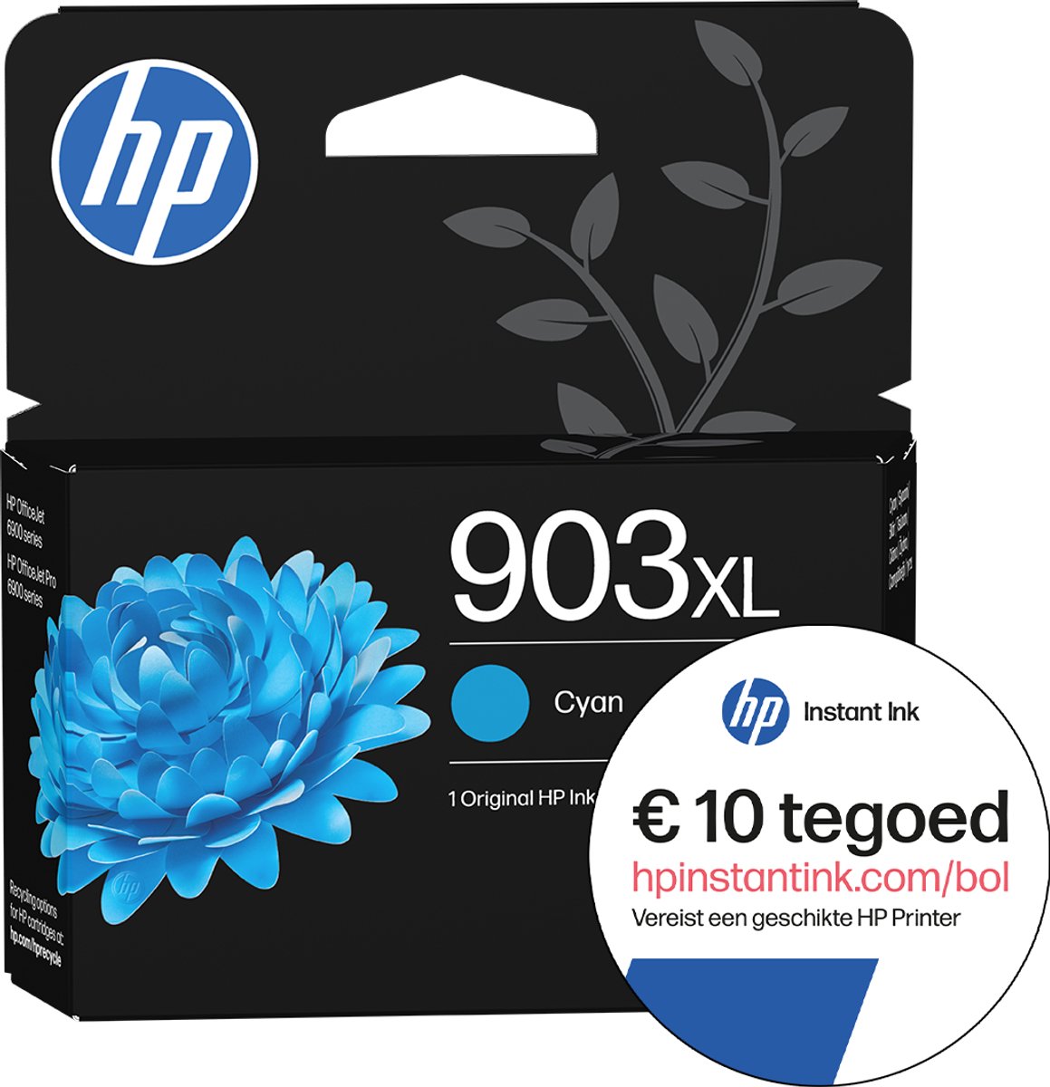 HP 903XL - Inktcartridge - Origineel - Cyaan + Instant Ink tegoed