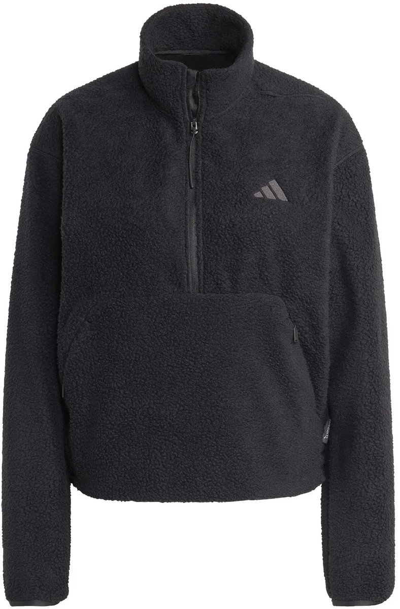 Damesfleece 1/2 rits adidas City Tech High Pile Zwart