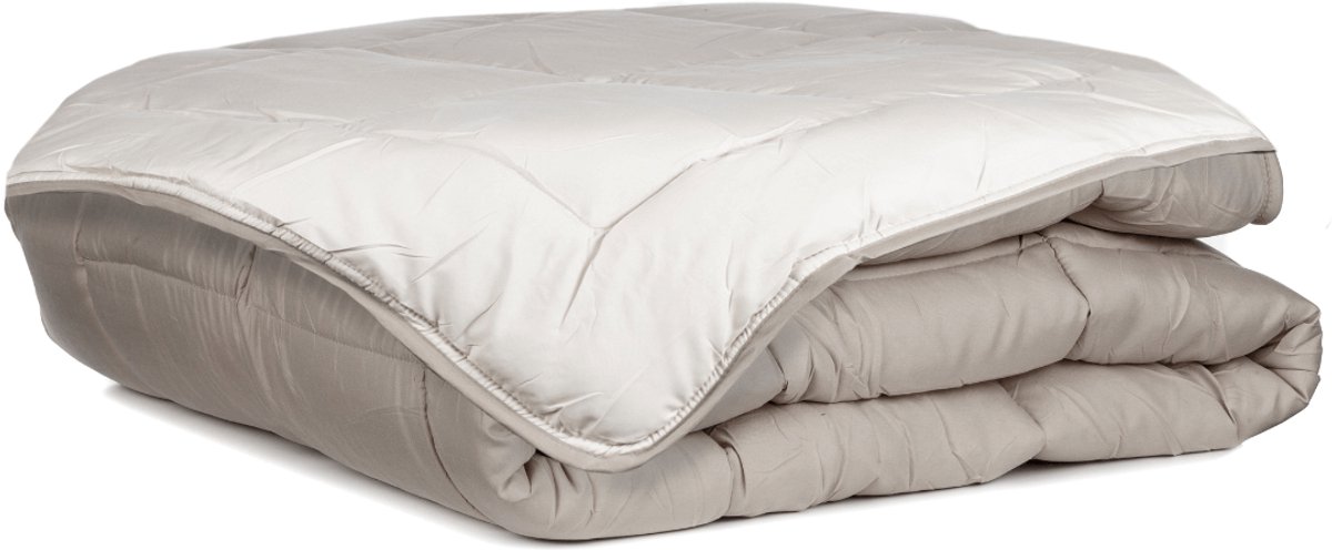Bedrukt Dekbed Hoesloos Wasbaar Zonder Overtrek Lits Jumeaux - Taupe & Linnen 240x220cm - Taupe bruin - Creme beige