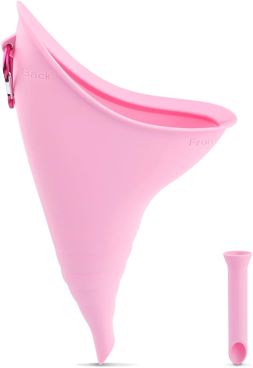 Dailygoods- Urinoirtrechter Herbruikbaar - Draagbaar Siliconen Plasapparaat - Vrouwelijk Urinerapparaat - Antibacterieel - Comfortabel en Hygiënisch - Voor Kamperen en Outdoor
